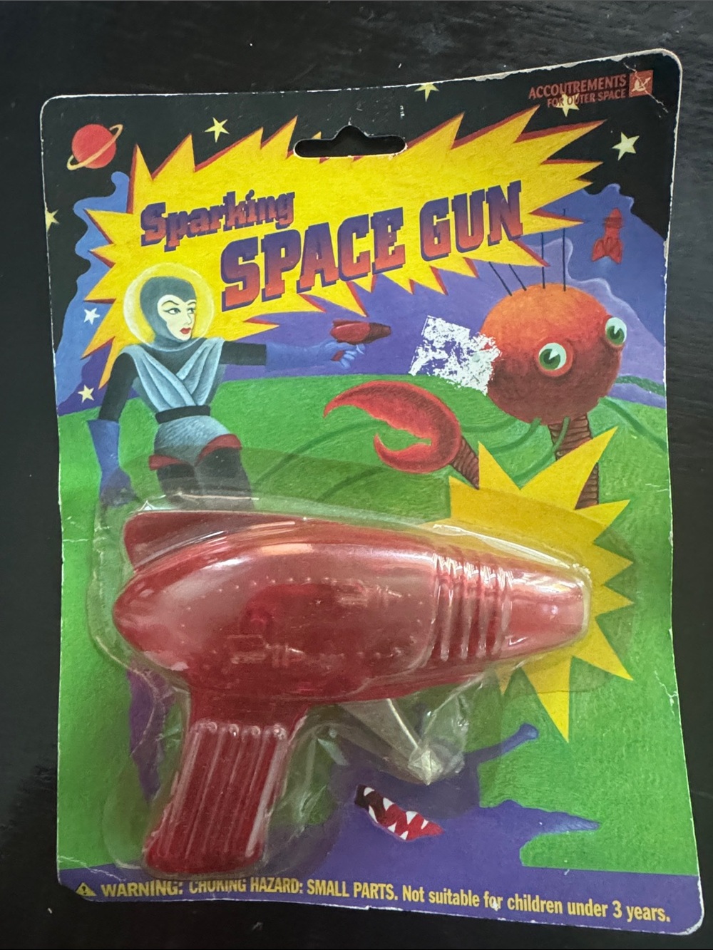 Sparkling Space Gun Kids Toy Collectible Plastic Red
